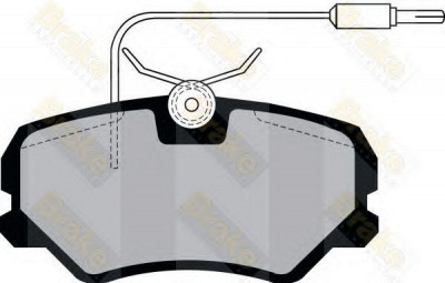 BRAKE ENGINEERING pa1041 -  Комплект тормозных колодок, дисковый тормоз